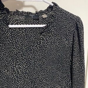 Black and Cream Polka Dot Blouse